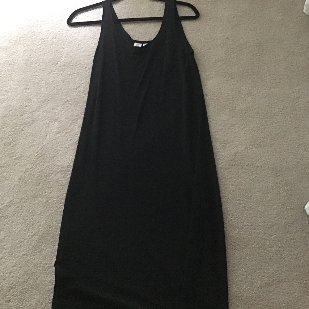 DKNY black rayon tank dress perfect LBD size M